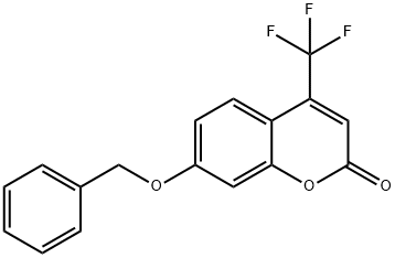 7-苄氧基-4-三氟甲基香豆素 结构式