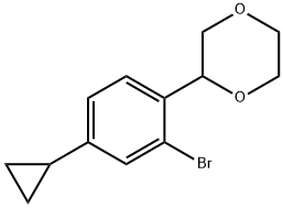 2-(2-bromo-4-cyclopropylphenyl)-1,4-dioxane 结构式