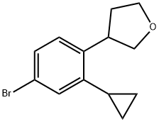 3-(4-bromo-2-cyclopropylphenyl)tetrahydrofuran 结构式