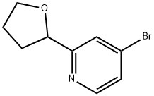 4-bromo-2-(tetrahydrofuran-2-yl)pyridine 结构式