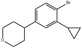 4-(4-bromo-3-cyclopropylphenyl)tetrahydro-2H-pyran 结构式