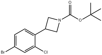 tert-butyl 3-(4-bromo-2-chlorophenyl)azetidine-1-carboxylate 结构式
