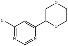 4-chloro-6-(1,4-dioxan-2-yl)pyrimidine 结构式