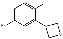 3-(5-bromo-2-fluorophenyl)oxetane 结构式