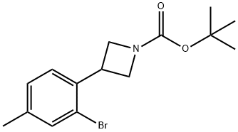 tert-butyl 3-(2-bromo-4-methylphenyl)azetidine-1-carboxylate 结构式
