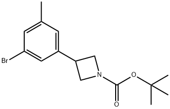 tert-butyl 3-(3-bromo-5-methylphenyl)azetidine-1-carboxylate 结构式