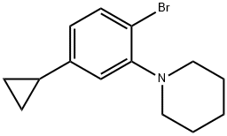 1-(2-bromo-5-cyclopropylphenyl)piperidine 结构式