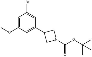 tert-butyl 3-(3-bromo-5-methoxyphenyl)azetidine-1-carboxylate 结构式