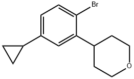 4-(2-bromo-5-cyclopropylphenyl)tetrahydro-2H-pyran 结构式