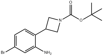tert-butyl 3-(2-amino-4-bromophenyl)azetidine-1-carboxylate 结构式