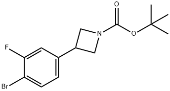 tert-butyl 3-(4-bromo-3-fluorophenyl)azetidine-1-carboxylate 结构式