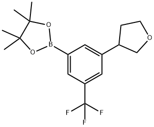 3-(3-tetrahydrofuranyl)-5-trifluoromethylphenylboronic acid pinacol ester 结构式