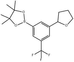 3-(2-tetrahydrofuranyl)-5-trifluoromethylphenylboronic acid pinacol ester 结构式