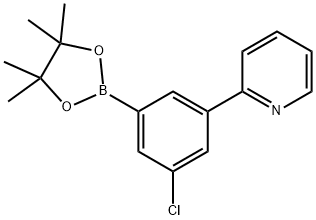 3-(Pyridin-2-yl)-5-chlorophenylboronic acid pinacol ester 结构式