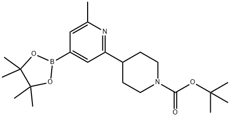 tert-butyl 4-(6-methyl-4-(4,4,5,5-tetramethyl-1,3,2-dioxaborolan-2-yl)pyridin-2-yl)piperidine-1-carboxylate 结构式