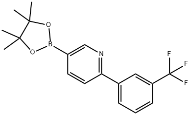 6-(3-Trifluoromethylphenyl)pyridine-3-boronic acid pinacol ester 结构式