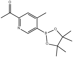 1-(4-methyl-5-(4,4,5,5-tetramethyl-1,3,2-dioxaborolan-2-yl)pyridin-2-yl)ethan-1-one 结构式