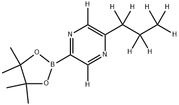 [(5-n-Propyl)pyrazine-d9]-2-boronic acid pinacol ester 结构式