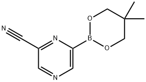 6-Cyanopyrazine-2-boronic acid neopentylglycol ester 结构式