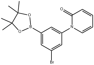 3-Bromo-5-(1H-pyridin-2-one)phenylboronic acid pinacol ester 结构式