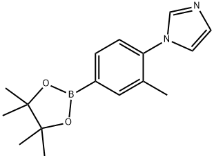 3-Methyl-4-(imidazol-1-yl)phenylboronic acid pinacol ester 结构式