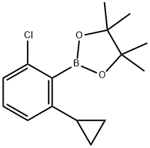 2-(2-氯-6-环丙基苯基)-4,4,5,5-四甲基-1,3,2-二氧杂硼烷 结构式