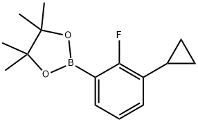 2-(3-环丙基-2-氟苯基)-4,4,5,5-四甲基-1,3,2-二氧硼杂环戊烷 结构式