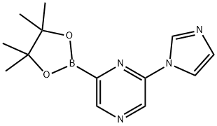 2-(1H-imidazol-1-yl)-6-(4,4,5,5-tetramethyl-1,3,2-dioxaborolan-2-yl)pyrazine 结构式