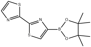 4-(4,4,5,5-tetramethyl-1,3,2-dioxaborolan-2-yl)-2,2'-bithiazole 结构式