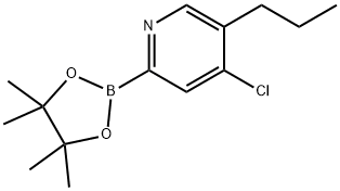 4-Chloro-5-(n-propyl)pyridine-2-boronic acid pinacol ester 结构式
