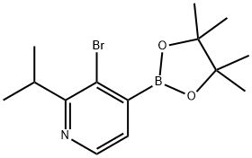 3-Bromo-2-(iso-propyl)pyridine-4-boronic acid pinacol ester 结构式