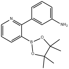 2-(3-Aminophenyl)pyridine-3-boronic acid pinacol ester 结构式