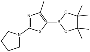 4-Methyl-2-(pyrrolidino)thiazole-5-boronic acid pinacol ester 结构式