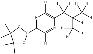 [5-(iso-Butyl)pyrazine-d11]-2-boronic acid pinacol ester 结构式