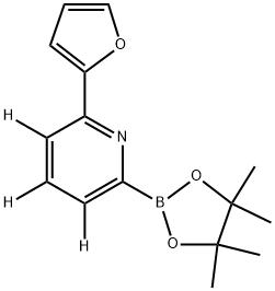 6-(2-Furyl)(pyridine-d3)-2-boronic acid pinacol ester 结构式
