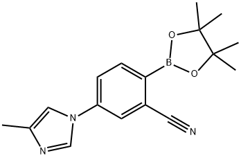 2-Cyano-4-(4-methylimidazol-1-yl)phenylboronic acid pinacol ester 结构式