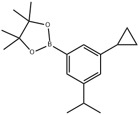 2-(3-cyclopropyl-5-isopropylphenyl)-4,4,5,5-tetramethyl-1,3,2-dioxaborolane 结构式
