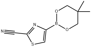 2-Cyanothiazole-4-boronic acid neopentylglycol ester 结构式