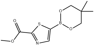 2-(Methoxycarbonyl)thiazole-5-boronic acid neopentylglycol ester 结构式