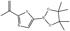 2-(prop-1-en-2-yl)-5-(4,4,5,5-tetramethyl-1,3,2-dioxaborolan-2-yl)thiazole 结构式