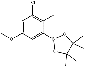 3-Chloro-2-methyl-5-methoxyphenylboronic acid pinacol ester 结构式