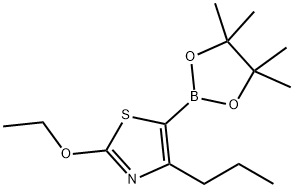 4-(n-Propyl)-2-ethoxythiazole-5-boronic acid pinacol ester 结构式
