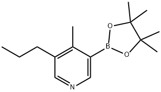 4-Methyl-5-(n-propyl)pyridine-3-boronic acid pinacol ester 结构式