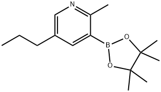2-Methyl-5-(n-propyl)pyridine-3-boronic acid pinacol ester 结构式
