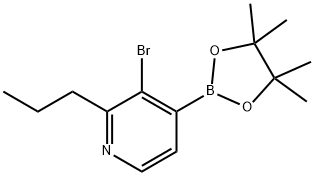 3-Bromo-2-(n-propyl)pyridine-4-boronic acid pinacol ester 结构式