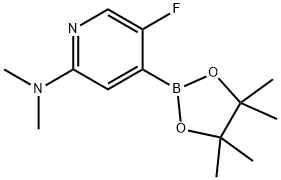 5-Fluoro-2-(dimethylamino)pyridine-4-boronic acid pinacol ester 结构式