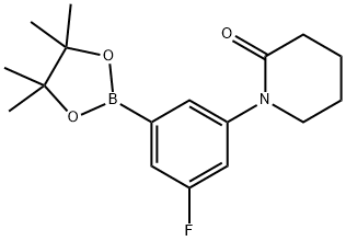 1-[3-(TETRAMETHYL-1,3,2-DIOXABOROLAN-2-YL)-5-FLUOROPHENYL]PIPERIDIN-2-ONE 结构式