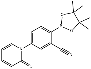 2-Cyano-4-(1H-pyridin-2-one)phenylboronic acid pinacol ester 结构式