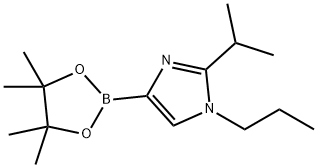 2-isopropyl-1-propyl-4-(4,4,5,5-tetramethyl-1,3,2-dioxaborolan-2-yl)-1H-imidazole 结构式