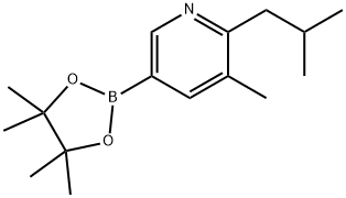 5-Methyl-6-(iso-butyl)pyridine-3-boronic acid pinacol ester 结构式